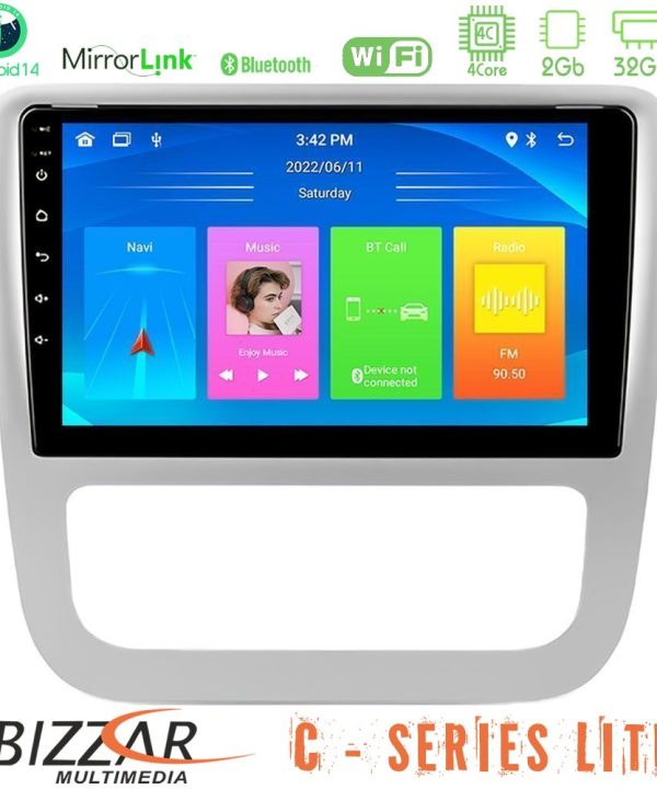 Kimpiris - Bizzar C Series Lite 4Core Android14 2+32GB  VW Scirocco 2008-2014 Navigation Multimedia Tablet 9"
