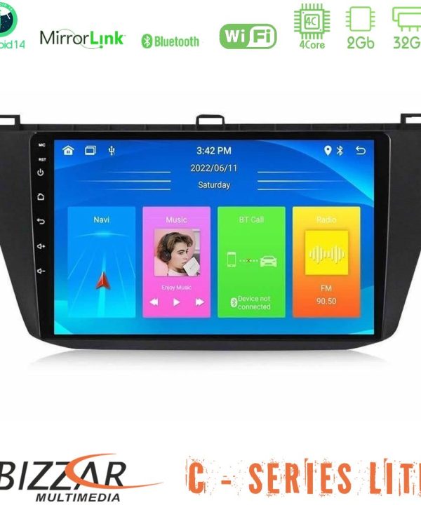 Kimpiris - Bizzar C Series Lite 4Core Android14 2+32GB  Vw Tiguan 2016-2022 Navigation Multimedia Tablet 10"