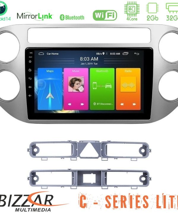 Kimpiris - Bizzar C Series Lite 4Core Android14 2+32GB  VW Tiguan Navigation Multimedia Tablet 9"