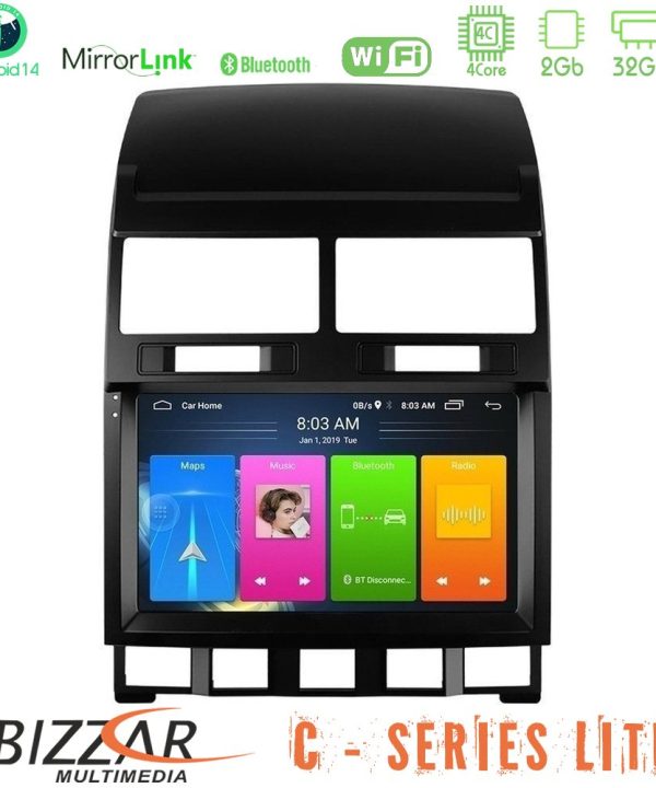 Kimpiris - Bizzar C Series Lite 4Core Android14 2+32GB  VW Touareg 2002 – 2010 Navigation Multimedia Tablet 9"