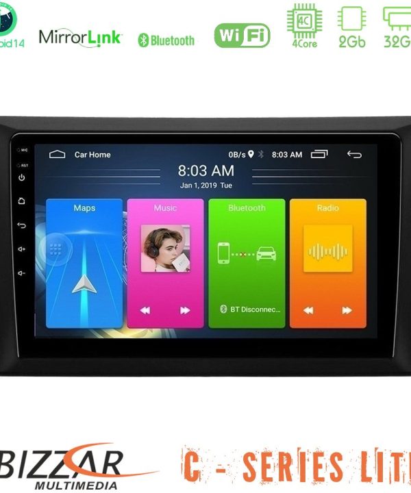 Kimpiris - Bizzar C Series Lite 4Core Android14 2+32GB  Vw Golf 6 Navigation Multimedia Tablet 9"