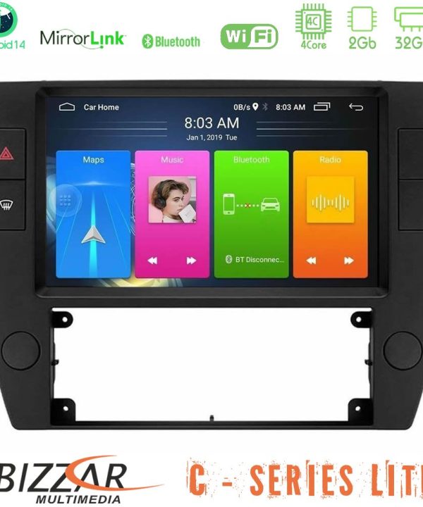 Kimpiris - Bizzar C Series Lite 4Core Android14 2+32GB  VW Passat B5 2001-2005 Navigation Multimedia Tablet 9"