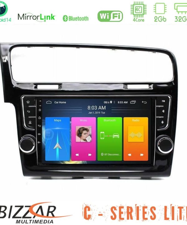 Kimpiris - Bizzar C Series Lite 4Core Android14 2+32GB  VW GOLF 7 Navigation Multimedia Tablet 9"   (OEM Look)