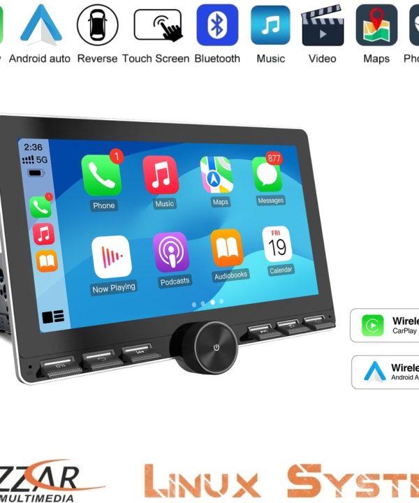 Kimpiris - Bizzar 1DIN Deck Multimedia Deckless 11" με Carplay/AndroidAuto CA106W