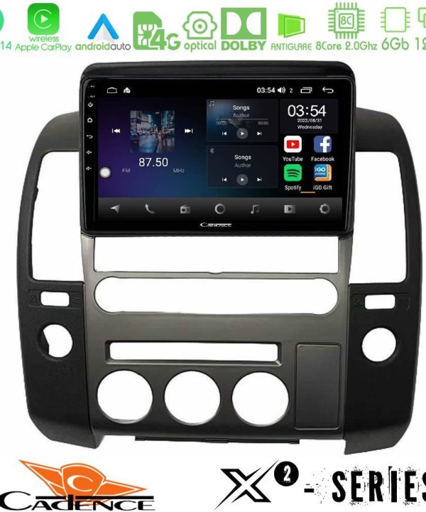 Kimpiris - Cadence X2 Series 8Core Android14 6+128GB   Nissan Navara D40 2006-2012 (με εργ.οθόνη) Navigation Multimedia Tablet 9"