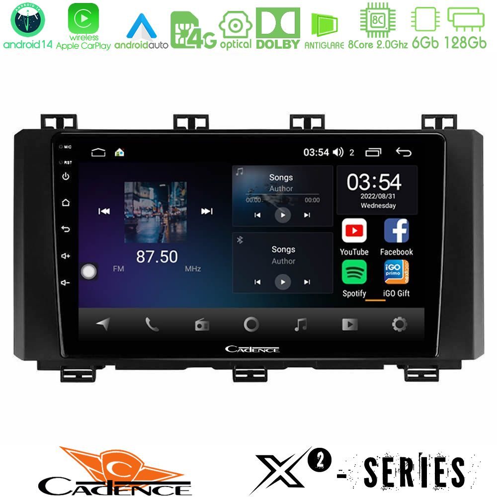 Kimpiris - Cadence X2 Series 8Core Android14 6+128GB Seat Ateca 2017-2021 Navigation Multimedia Tablet 9"