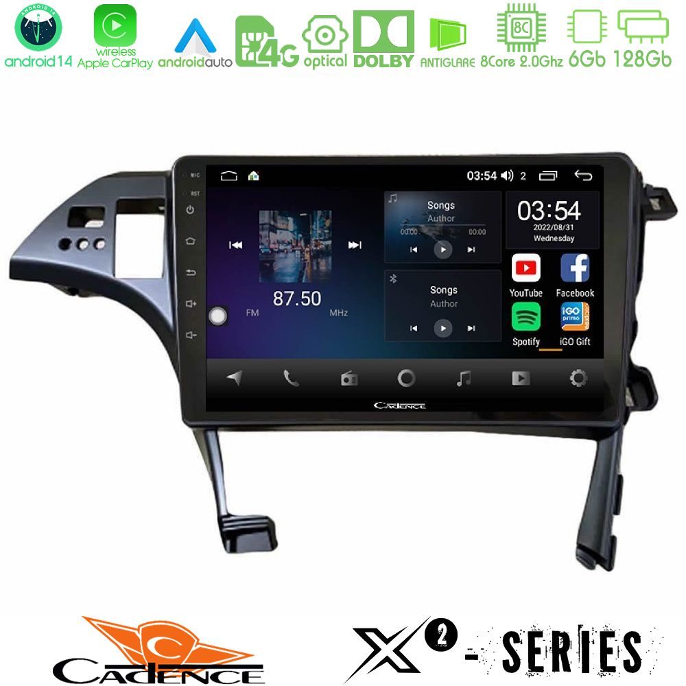 Kimpiris - Cadence X2 Series 8Core Android14 6+128GB Toyota Prius 2010-2015 Navigation Multimedia Tablet 10"