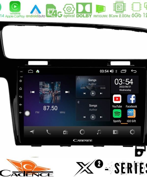 Kimpiris - Cadence X2 Series 8Core Android14 6+128GB  VW GOLF 7 Navigation Multimedia Tablet 10"