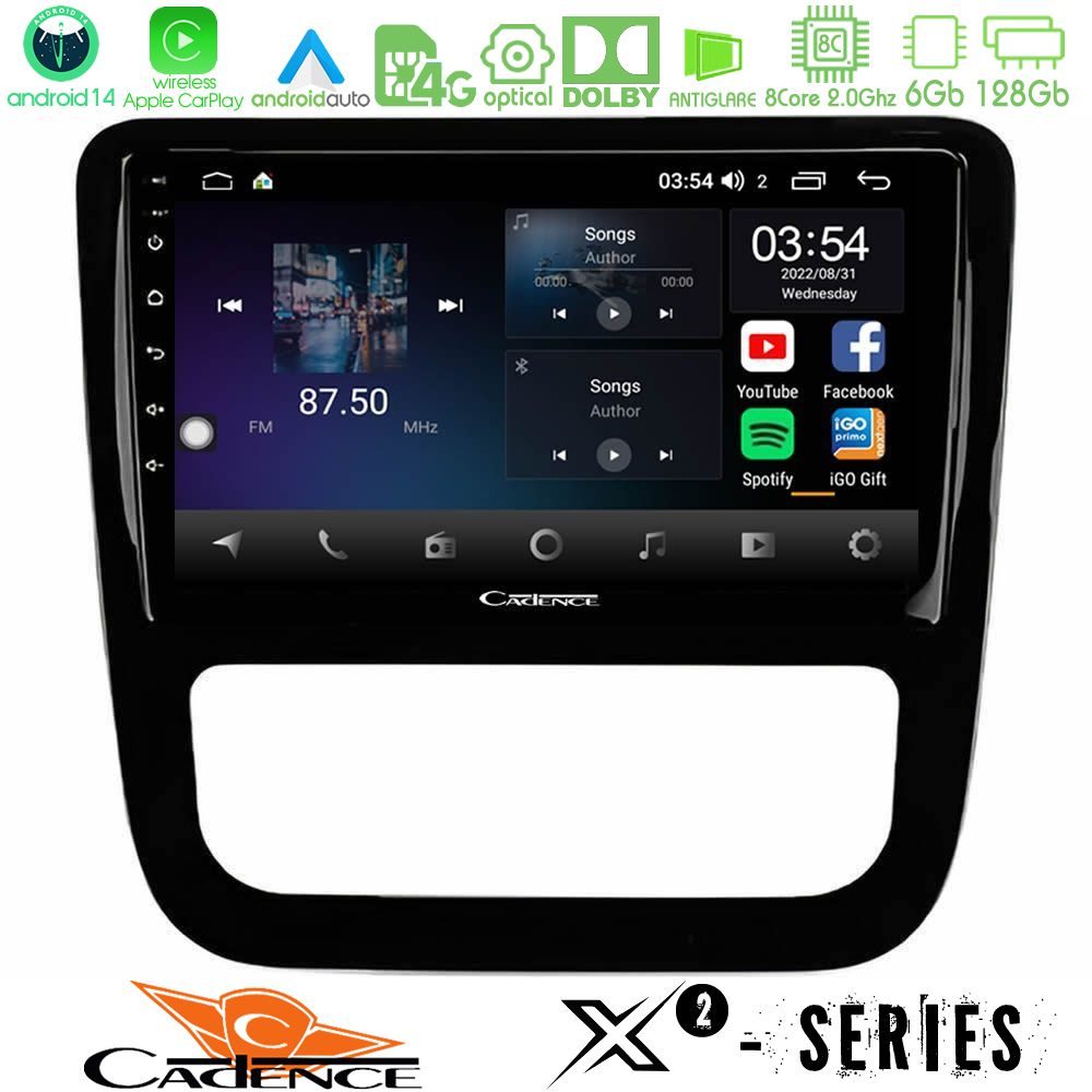 Kimpiris - Cadence X2 Series 8Core Android14 6+128GB VW Scirocco 2008-2014 Navigation Multimedia Tablet 9" (μαύρο γυαλιστερό)