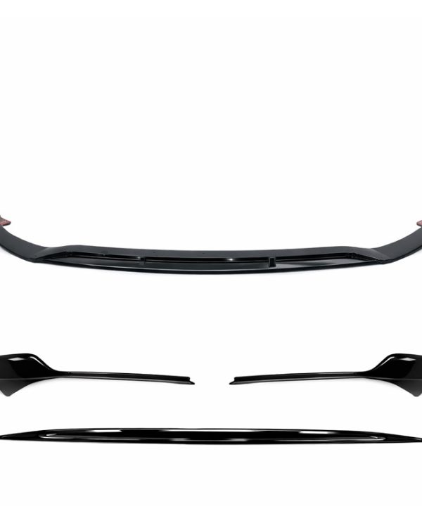 Kimpiris - Μπροστινό Spoiler Για Mercedes-Benz A-Class W177 18-23 Hatchback / Sedan Amg Line Γυαλιστερό Μαύρο 3 Τεμάχια