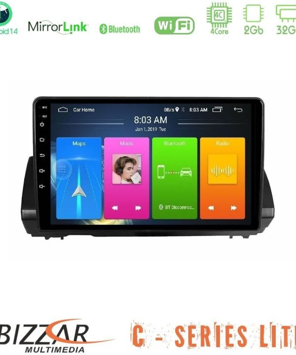 Kimpiris - Bizzar C Series Lite 4Core Android14 2+32GB Dacia Sandero/Logan/Jogger 2022-> Navigation Multimedia Tablet 9"