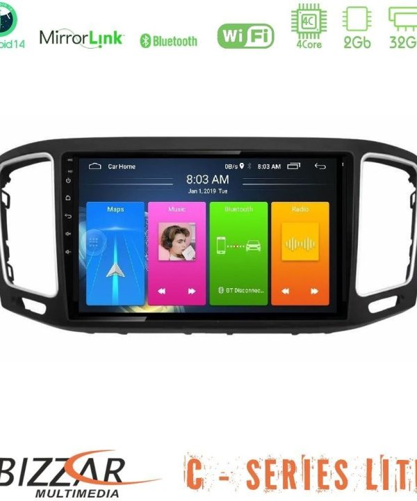 Kimpiris - Bizzar C Series Lite 4Core Android14 2+32GB VVW Sharan 2010-2015 Navigation Multimedia Tablet 9"