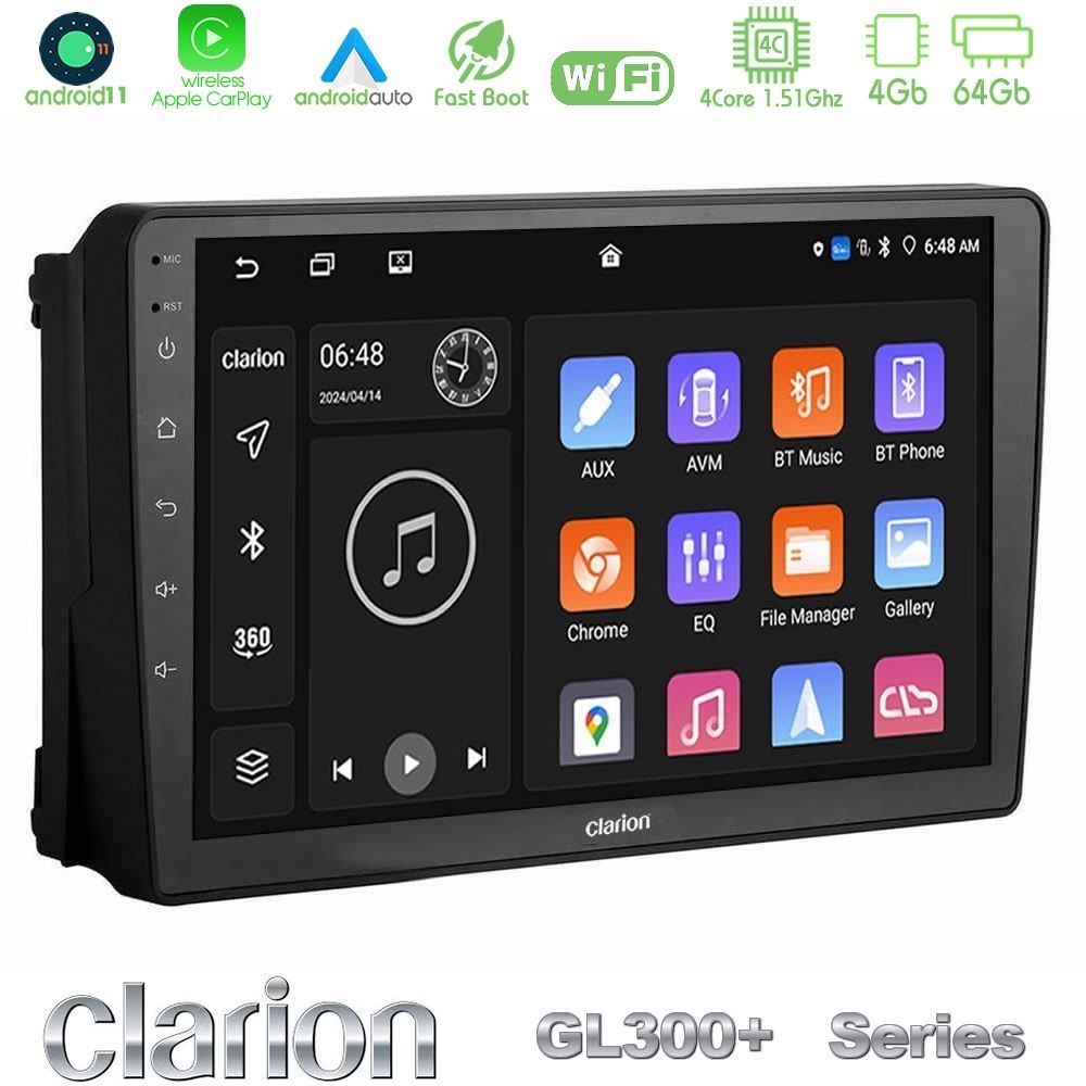 Kimpiris - Clarion GL300+ Series 4Core Android11 4+64GB Ford Universal Navigation Multimedia Tablet 9"