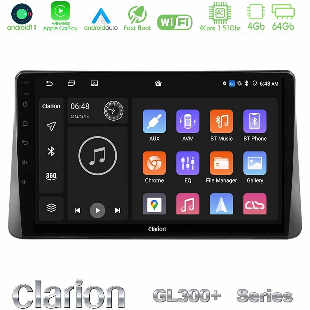 Kimpiris - Clarion GL300+ Series 4Core Android11 4+64GB Ford Focus 2019-> Navigation Multimedia Tablet 9"