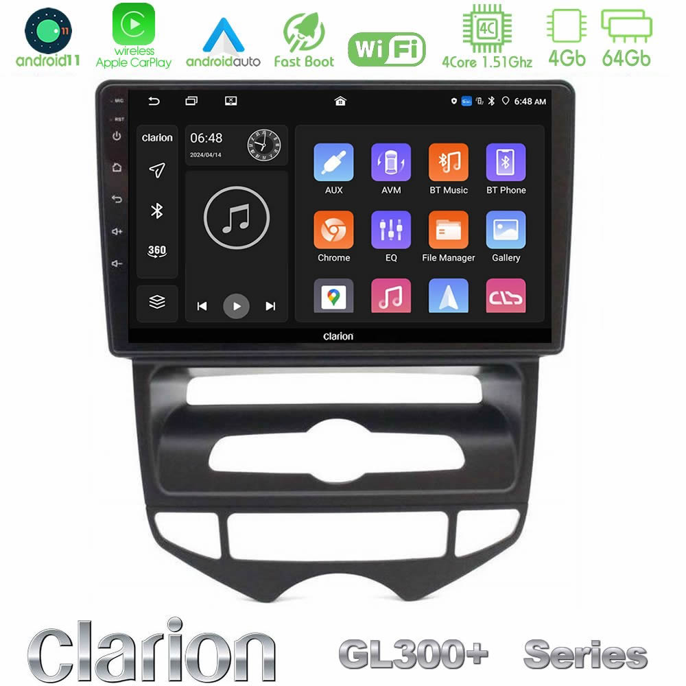 Kimpiris - Clarion GL300+ Series 4Core Android11 4+64GB Hyundai ix20 2010-2020 (AUTO A/C) Navigation Multimedia Tablet 10"
