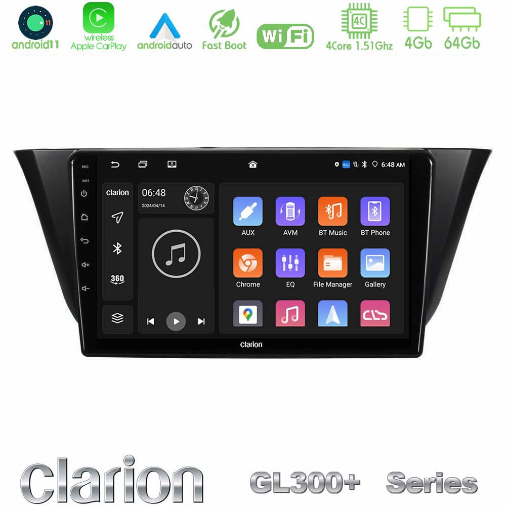Kimpiris - Clarion GL300+ Series 4Core Android11 4+64GB Iveco Daily 2014-2025 Navigation Multimedia Tablet 9"