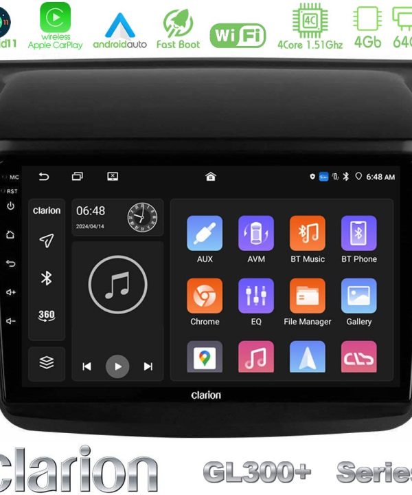 Kimpiris - Clarion GL300+ Series 4Core Android11 4+64GB  Mitsubishi L200 Navigation Multimedia Tablet 9"