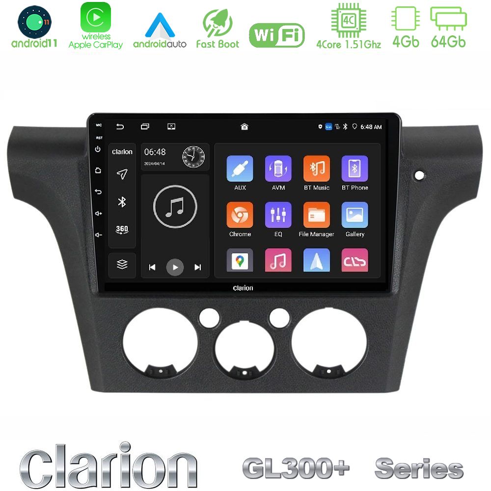 Kimpiris - Clarion GL300+ Series 4Core Android11 4+64GB Mitsubishi Outlander 2002 – 2007 Navigation Multimedia Tablet 9"