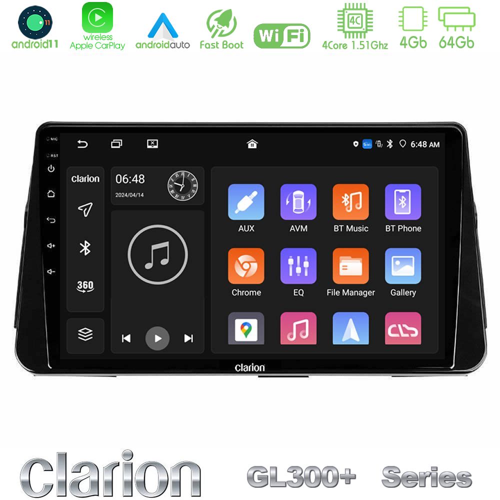 Kimpiris - Clarion GL300+ Series 4Core Android11 4+64GB Nissan Micra K14 Navigation Multimedia Tablet 9"