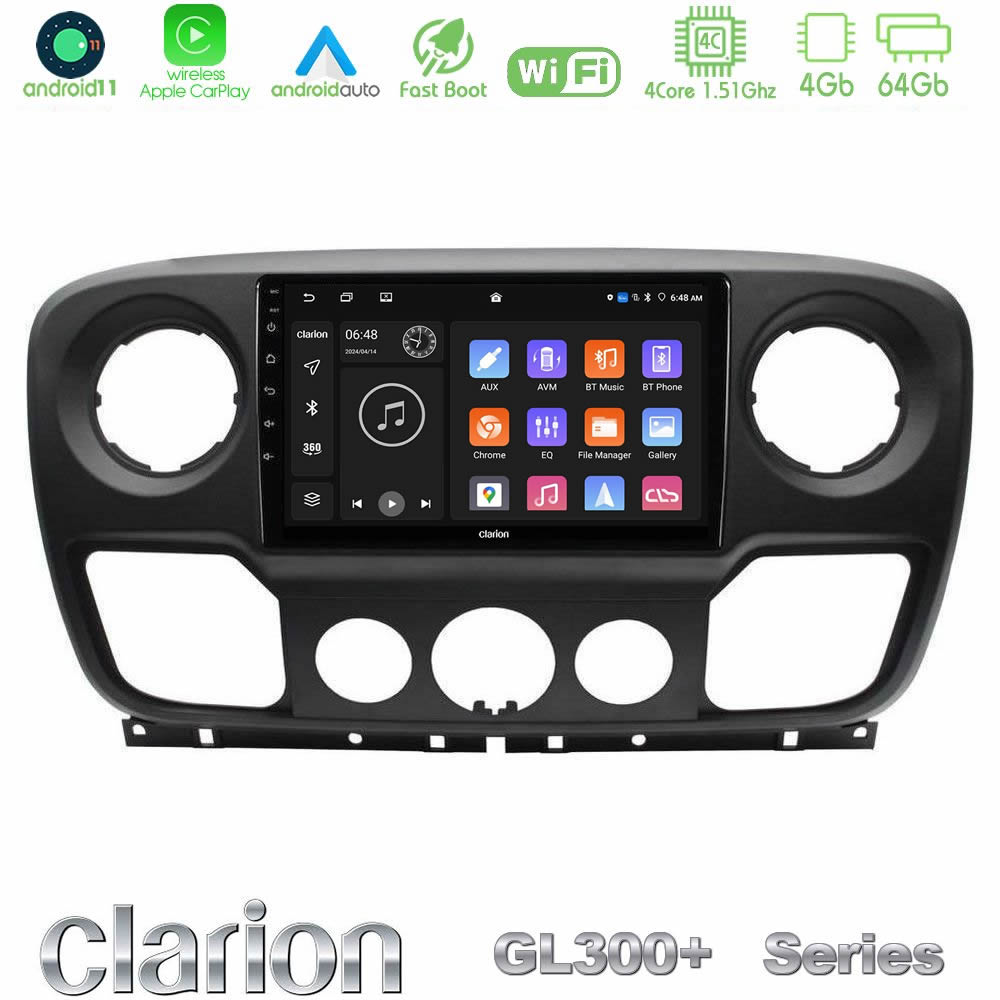Kimpiris - Clarion GL300+ Series 4Core Android11 4+64GB Renault/Nissan/Opel Navigation Multimedia Tablet 10"