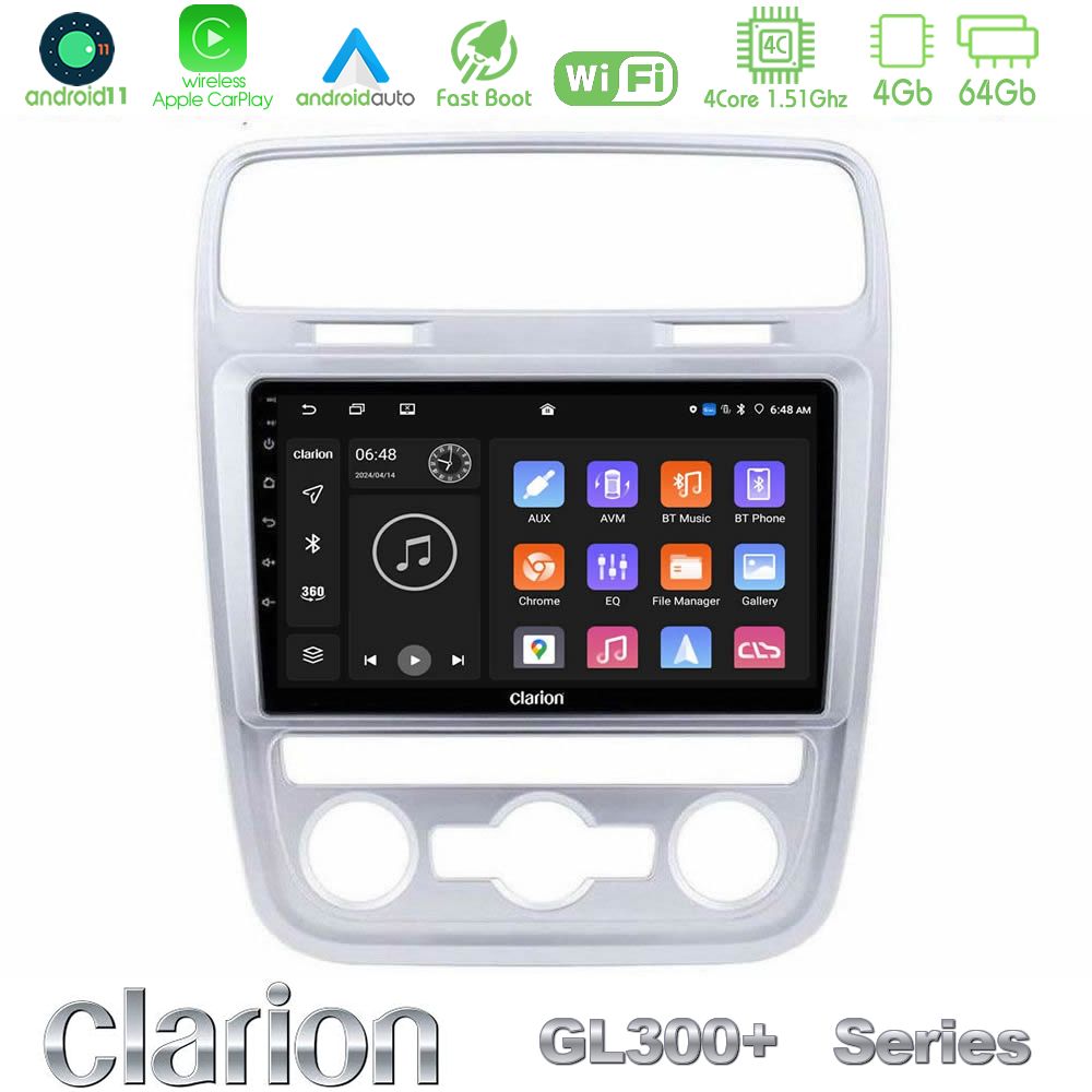 Kimpiris - Clarion GL300+ Series 4Core Android11 4+64GB VW Scirocco 2014 – 2017 Navigation Multimedia Tablet 9"