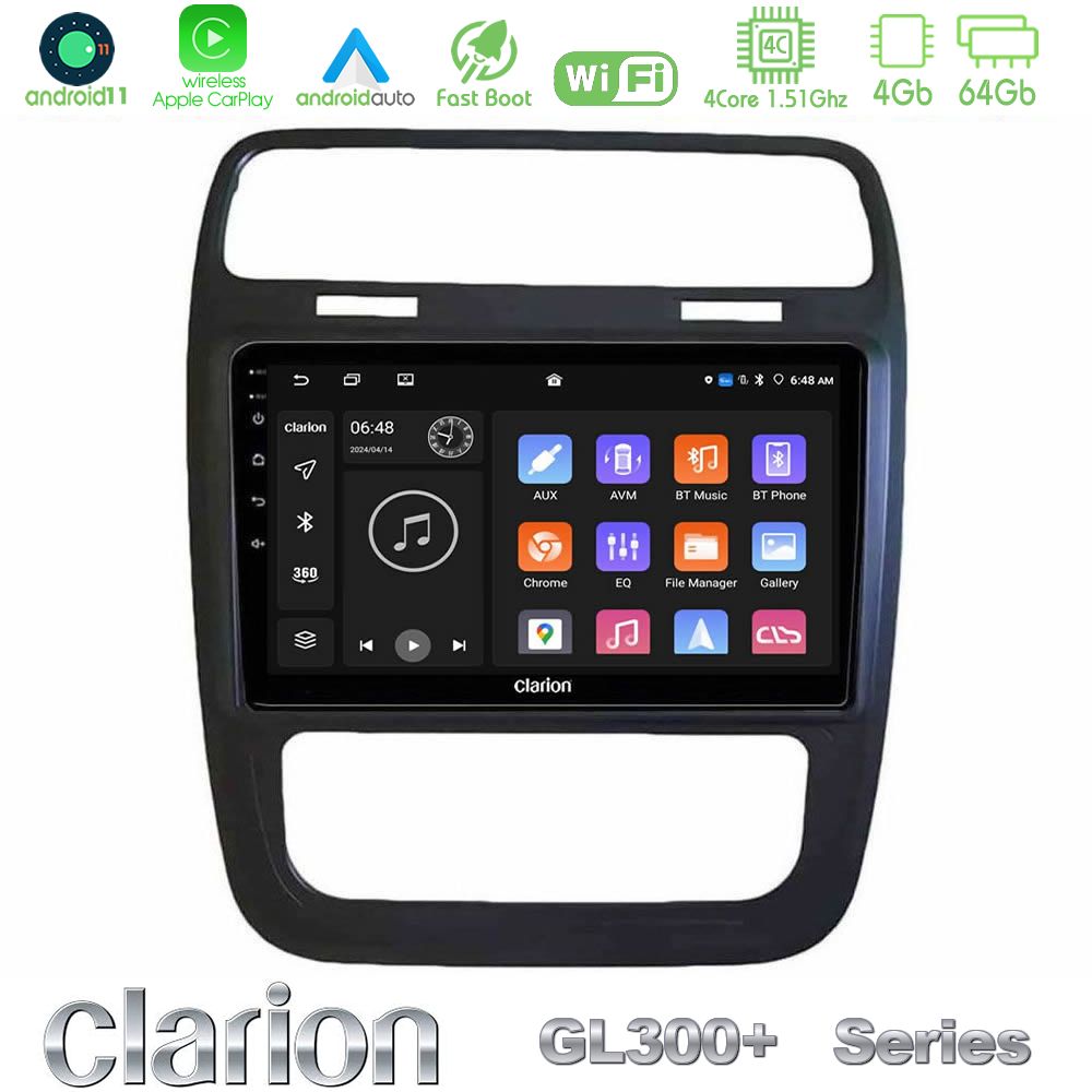 Kimpiris - Clarion GL300+ Series 4Core Android11 4+64GB VW Scirocco 2014 – 2017 Navigation Multimedia Tablet 9"