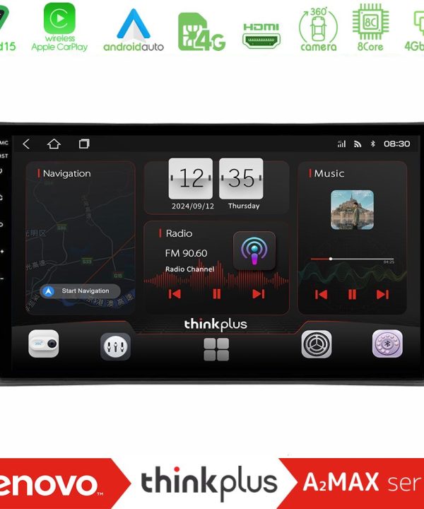 Kimpiris - Lenovo Thinkplus A2MAX Series 8Core Android15 4+64GB  Audi A3 8P Navigation Multimedia Tablet 9"