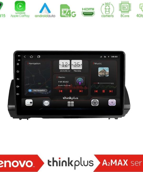 Kimpiris - Lenovo Thinkplus A2MAX Series 8Core Android15 4+64GB Dacia Sandero/Logan/Jogger 2022-> Navigation Multimedia Tablet 9"