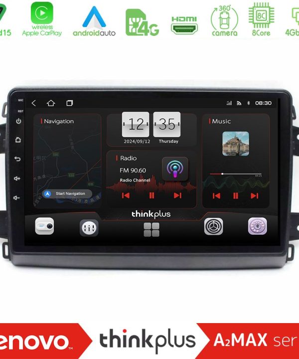 Kimpiris - Lenovo Thinkplus A2MAX Series 8Core Android15 4+64GB Citroen/Fiat/Opel Navigation Multimedia Tablet 9"