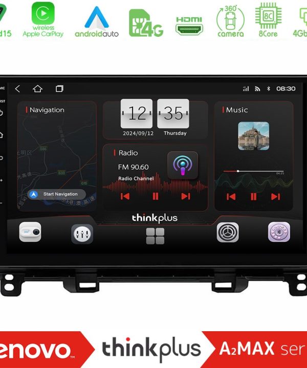 Kimpiris - Lenovo Thinkplus A2MAX Series 8Core Android15 4+64GB  Honda Jazz 2021-2025 Navigation Multimedia Tablet 9"