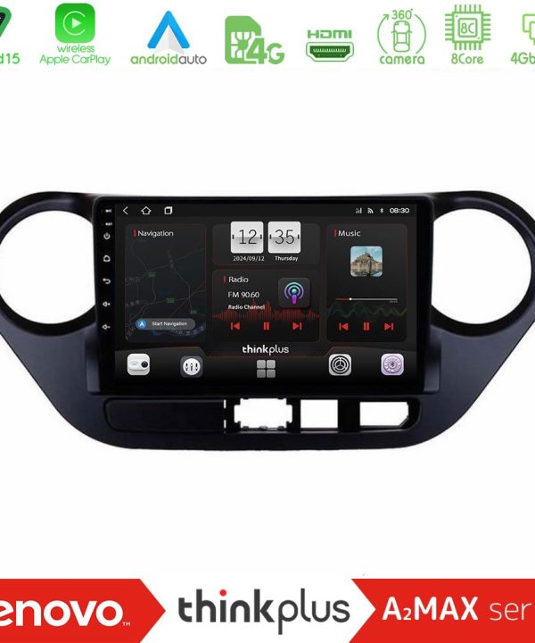 Kimpiris - Lenovo Thinkplus A2MAX Series 8Core Android15 4+64GB  Hyundai i10 2014-2020 Navigation Multimedia Tablet 9"