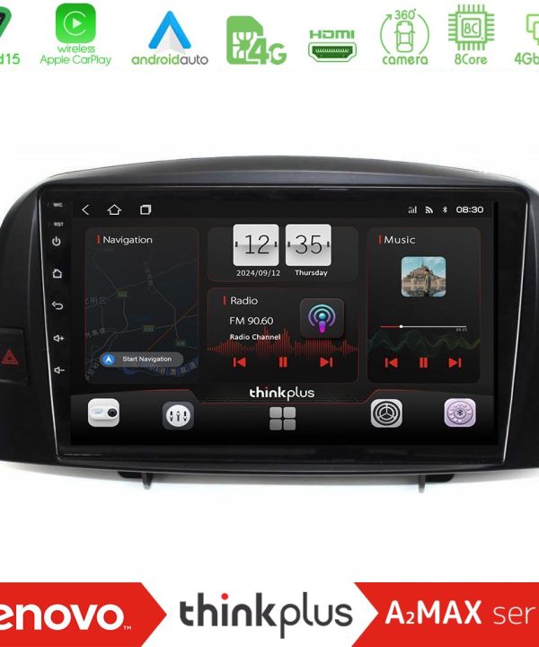 Kimpiris - Lenovo Thinkplus A2MAX Series 8Core Android15 4+64GB Hyundai Sonata 2005-2009 Navigation Multimedia Tablet 10"
