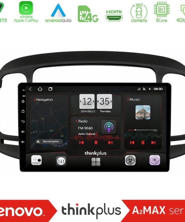 Kimpiris - Lenovo Thinkplus A2MAX Series 8Core Android15 4+64GB  Hyundai Accent 2006-2011 Navigation Multimedia Tablet 9"