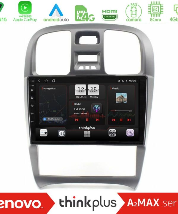 Kimpiris - Lenovo Thinkplus A2MAX Series 8Core Android15 4+64GB Hyundai Sonata 2001-2005 Navigation Multimedia Tablet 9"