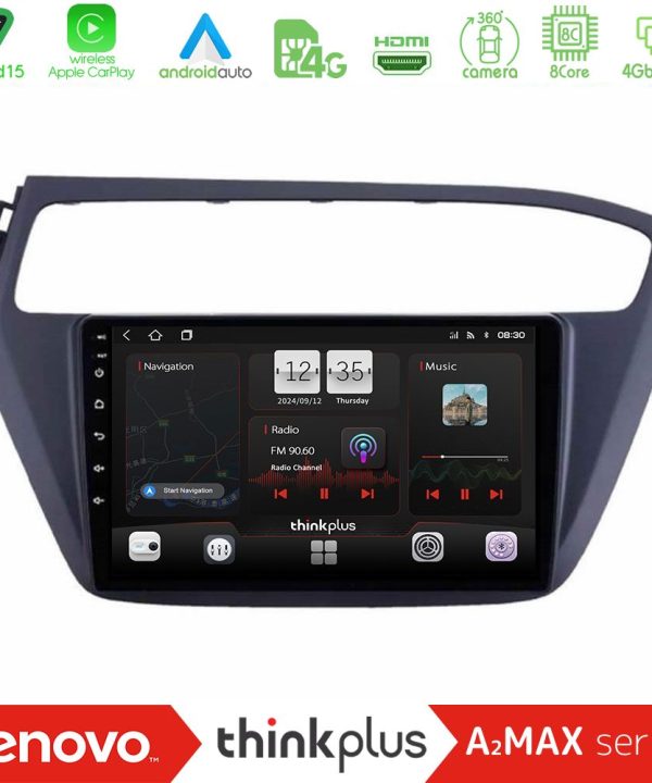 Kimpiris - Lenovo Thinkplus A2MAX Series 8Core Android15 4+64GB  Hyundai i20 2018-2020 Navigation Multimedia Tablet 9"