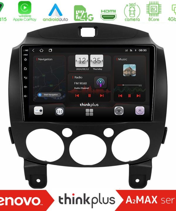 Kimpiris - Lenovo Thinkplus A2MAX Series 8Core Android15 4+64GB  Mazda 2 2008-2014 Navigation Multimedia Tablet 9"
