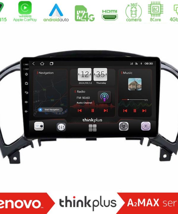 Kimpiris - Lenovo Thinkplus A2MAX Series 8Core Android15 4+64GB  Nissan Juke Navigation Multimedia Tablet 9"