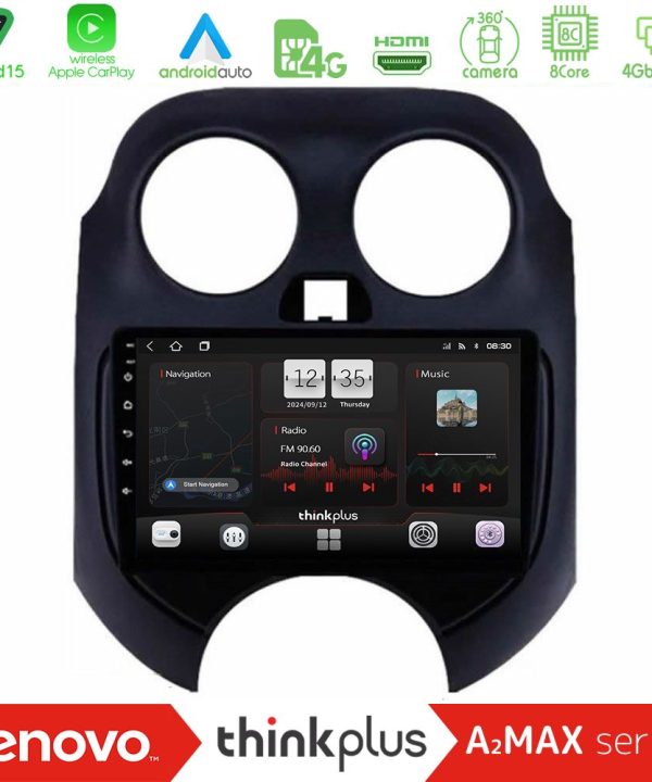 Kimpiris - Lenovo Thinkplus A2MAX Series 8Core Android15 4+64GB  Nissan Micra 2011-2014 Navigation Multimedia Tablet 9"