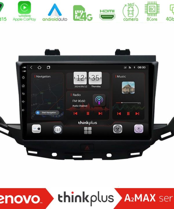 Kimpiris - Lenovo Thinkplus A2MAX Series 8Core Android15 4+64GB  Opel Astra K 2015-2019 Navigation Multimedia Tablet 9"