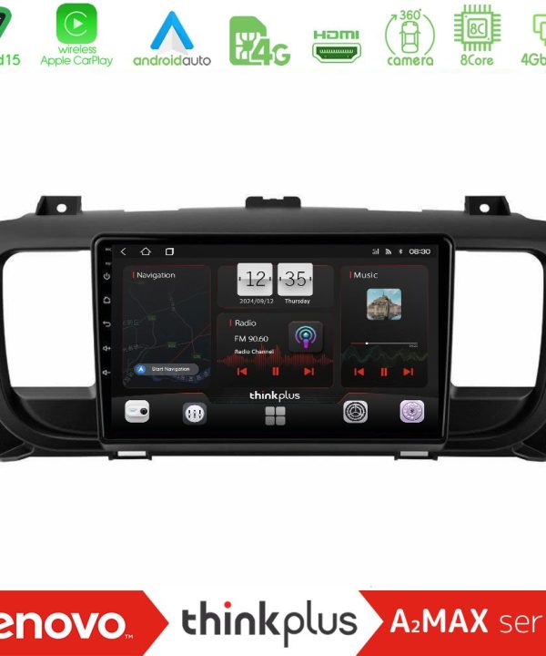 Kimpiris - Lenovo Thinkplus A2MAX Series 8Core Android15 4+64GB  Citroen/Peugeot/Opel/Toyota Navigation Multimedia Tablet 9"