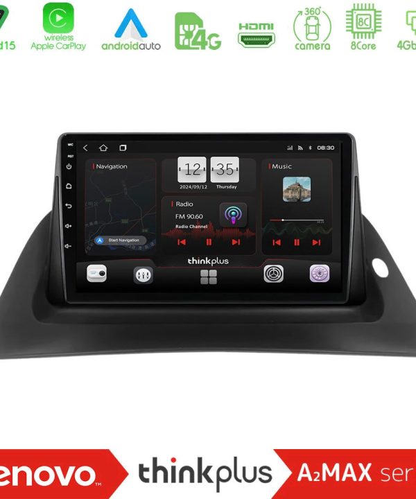 Kimpiris - Lenovo Thinkplus A2MAX Series 8Core Android15 4+64GB  Renault Kangoo 2014-2018 Navigation Multimedia Tablet 9"