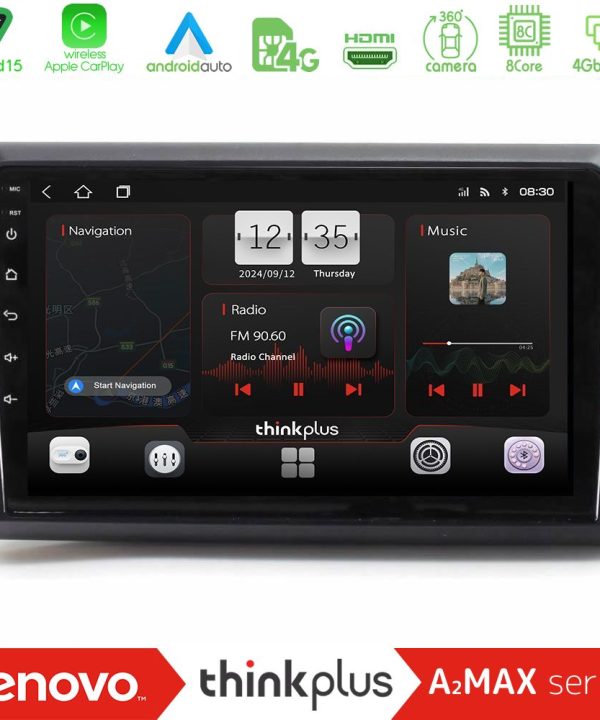 Kimpiris - Lenovo Thinkplus A2MAX Series 8Core Android15 4+64GB Renault Express 2020-2025 Navigation Multimedia Tablet 9"