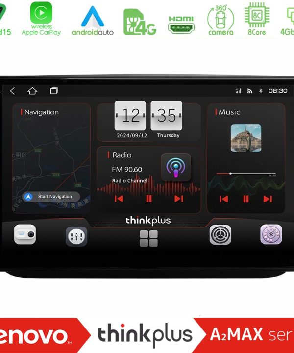 Kimpiris - Lenovo Thinkplus A2MAX Series 8Core Android15 4+64GB  Skoda Fabia 2007-2014 Navigation Multimedia Tablet 10"