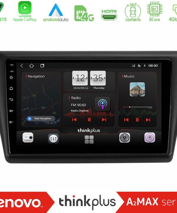 Kimpiris - Lenovo Thinkplus A2MAX Series 8Core Android15 4+64GB  Skoda Rapid 2013-2017 Navigation Multimedia Tablet 9"
