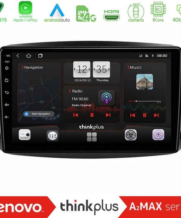 Kimpiris - Lenovo Thinkplus A2MAX Series 8Core Android15 4+64GB  Smart 453 Navigation Multimedia Tablet 9"