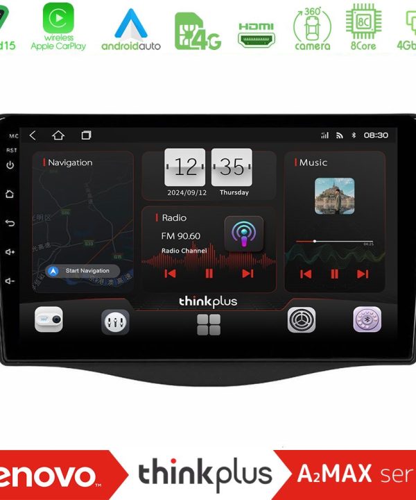 Kimpiris - Lenovo Thinkplus A2MAX Series 8Core Android15 4+64GB  Toyota RAV4 Navigation Multimedia Tablet 9"