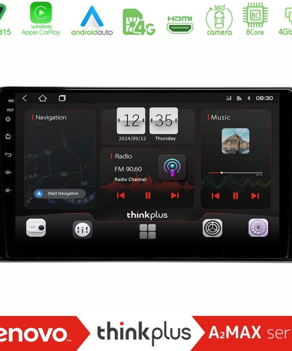 Kimpiris - Lenovo Thinkplus A2MAX Series 8Core Android15 4+64GB  Toyota RAV4 2019-2023 Navigation Multimedia Tablet 10"