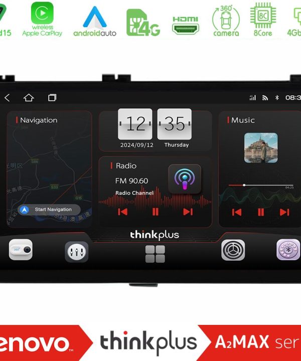 Kimpiris - Lenovo Thinkplus A2MAX Series 8Core Android15 4+64GB  Toyota Corolla/Auris 2017-2019  Navigat-ion Multimedia Tablet 9"