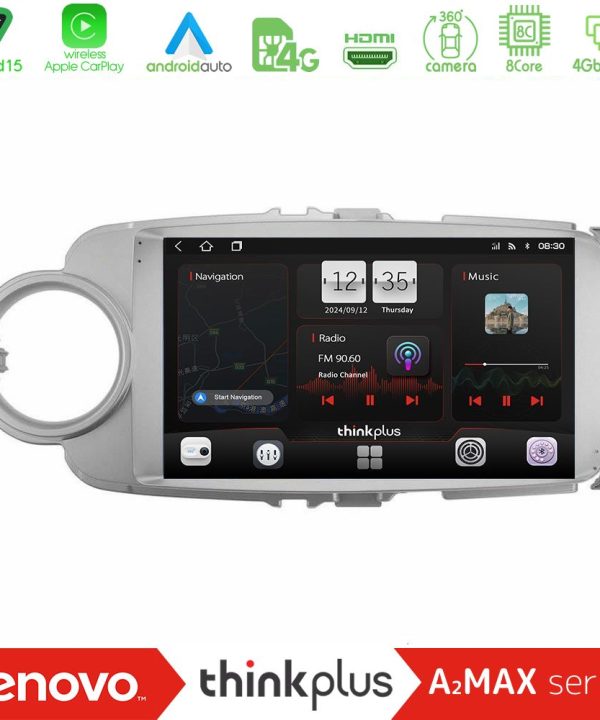 Kimpiris - Lenovo Thinkplus A2MAX Series 8Core Android15 4+64GB  Toyota Yaris Navigation Multimedia Tablet 9"