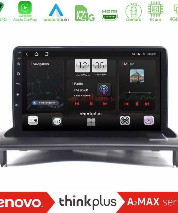 Kimpiris - Lenovo Thinkplus A2MAX Series 8Core Android15 4+64GB Volvo S40/C30/C70 Navigation Multimedia Tablet 9"